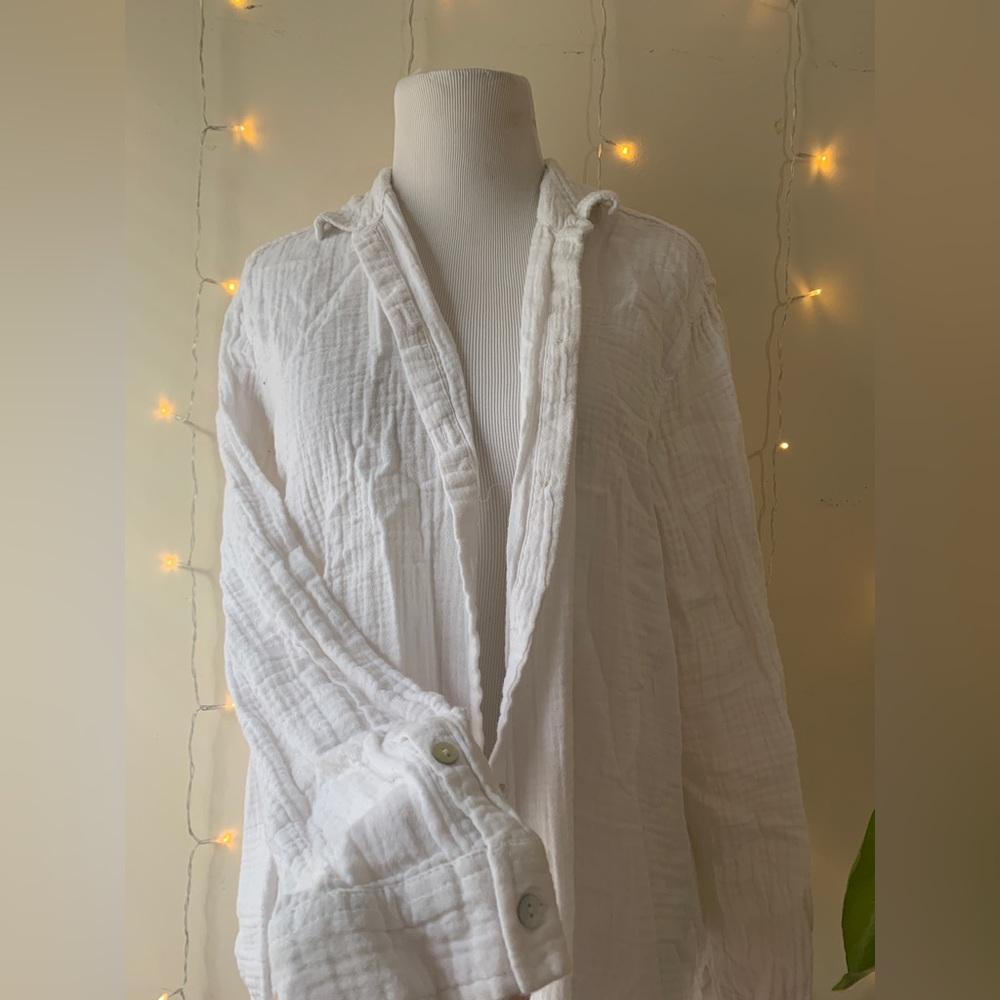 Linen White Cover Up